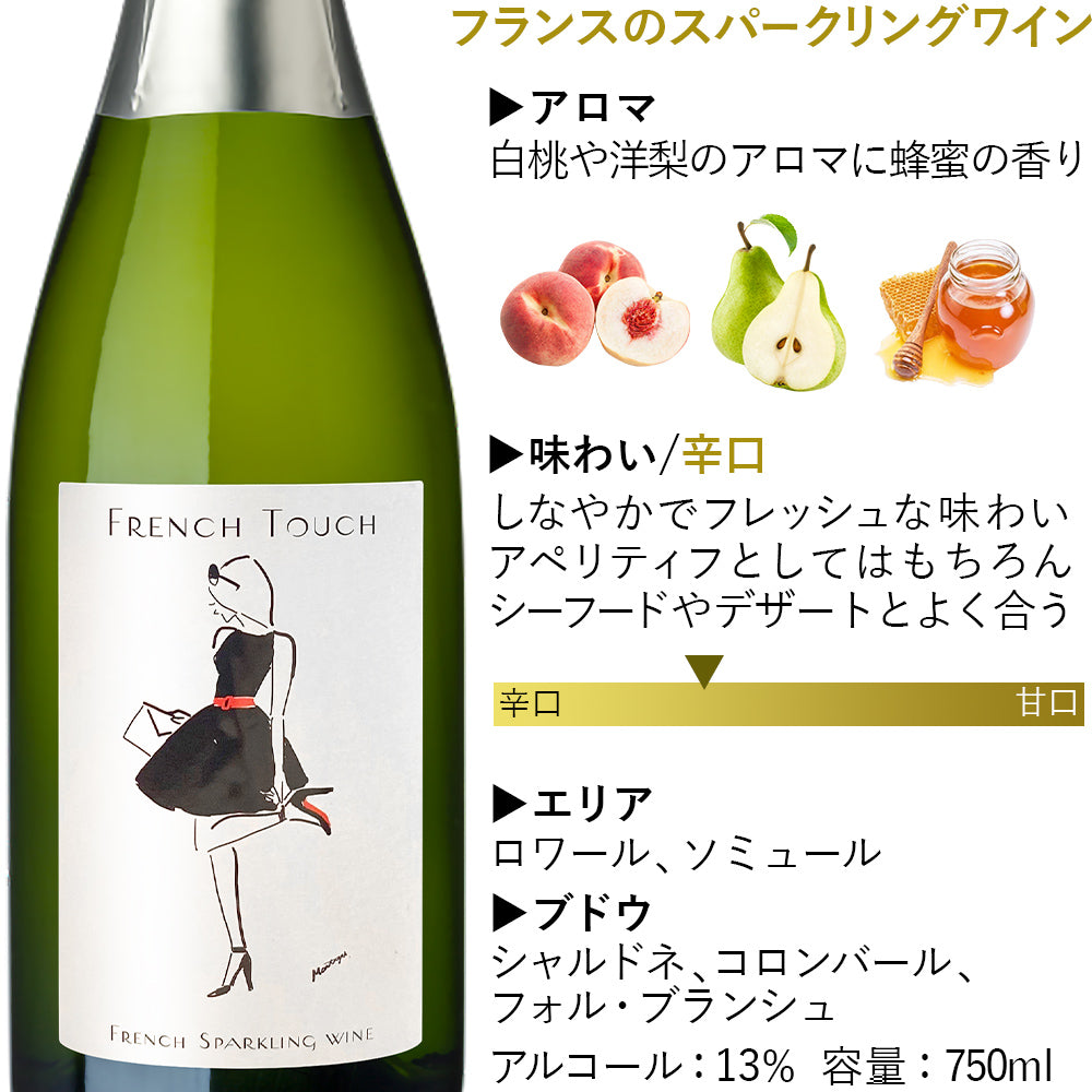 フランス スパークリング 辛口 スパークリングワイン ロワール 750ml ギフト箱 リボン包装付き ワインギフト おしゃれ 女性喜ぶ お祝い お礼 お返し 内祝い 誕生日 プレゼント 結婚祝い 就職祝い 女性 お母さん 妻 友達 春ギフト 引越し祝い 退職祝い 送料無料