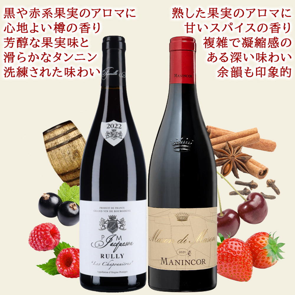 赤ワイン ワインセット 2本 高級 ピノ・ノワール 飲み比べ フランス ブルゴーニュ リュリー コート・シャロネーズ イタリア トレンティーノ・アルト・アディジェ DOC アルト・アディジェ 750ml 送料無料
