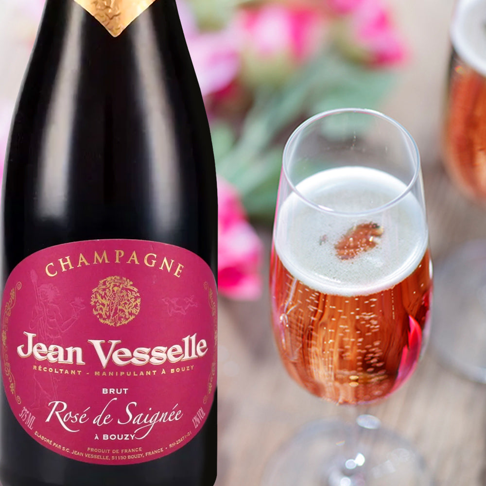 ホワイトデー お返し お酒 フランス フランス ロゼ シャンパーニュ 泡 辛口 セニエ製法 375ml ハーフボトル お酒 プレゼント 誕生日 結婚祝い 結婚内祝い お返し お祝い リボン付き 女性 妻 友人 家族