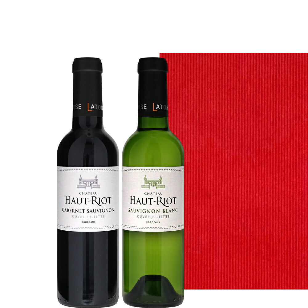 退職祝 転職祝い 紅白ワイン ペアギフト フランス ボルドー 赤 白 辛口 375ml 2本 ワインセット 明日届く お酒 プレゼント ハーフボトル お返し 内祝い 誕生日 結婚祝い 引越し祝い 友人 のし 熨斗 送料無料