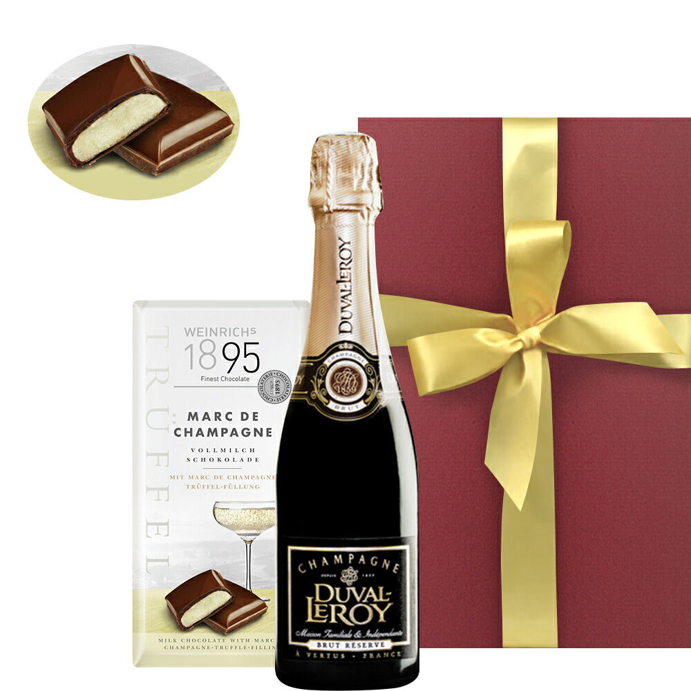 シャンパン チョコレート スイーツ ワイン フランス シャンパーニュ デュヴァル・ルロワ 375ml ハーフボトル ドイツ シャンパン風味 チョコ お菓子