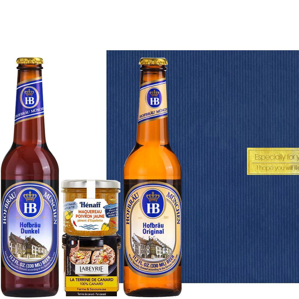 母の日 父の日 ビール おつまみ グルメセット ドイツ クラフトビール ミュンヘン ラガー 黒ビール 330ml 2本 フランス 鴨レバー 魚 テリーヌ おつまみ 海外ビール 輸入ビール 食べ物 詰め合わせ 誕生日 プレゼント 内祝 退職祝い 贈り物 熨斗