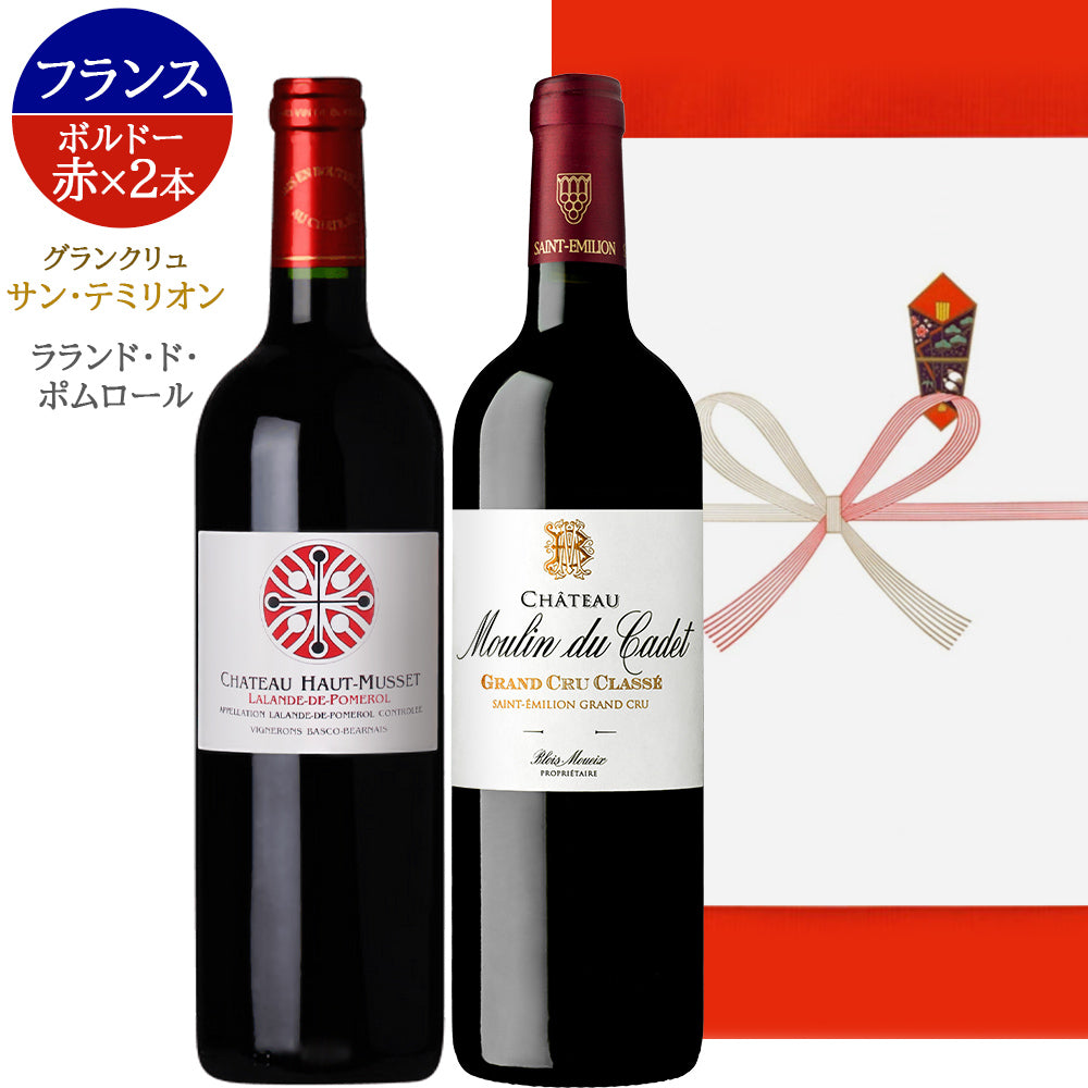 ボルドー 赤ワイン 2本 赤ワイン フランス ラランド・ド・ポムロール ピュイスガン サン・テミリヨン 2011年 2013年 赤ワイン 辛口 750ml ワイン ワインセット ボルドーワイン