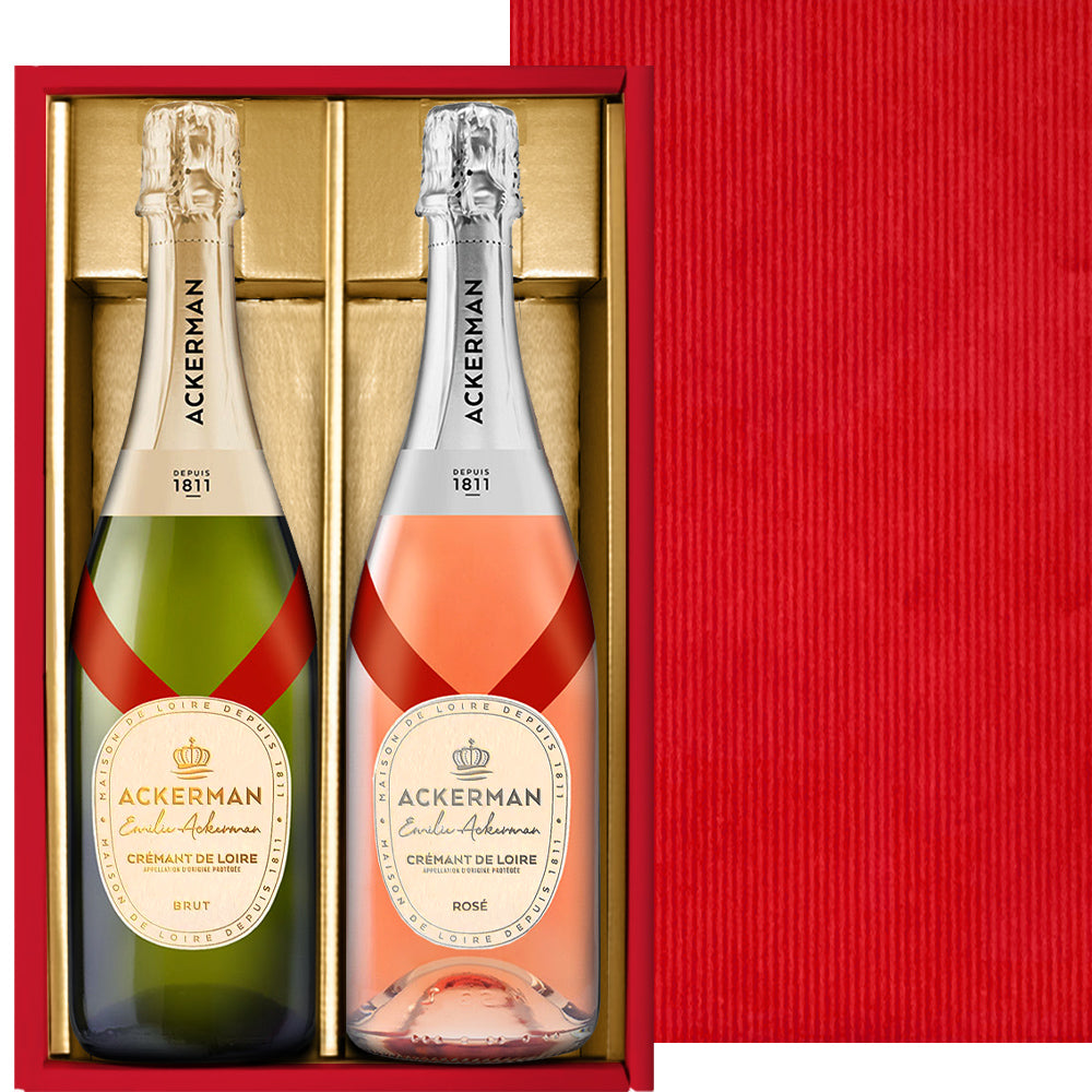 フランス スパークリング 紅白 辛口 ロゼ スパークリングワイン クレマン ド ロワール 750ml ギフト箱 包装紙付き ワインギフト 結婚祝い 就職祝い 退職祝い 内祝 還暦 退職御祝 女性 男性 送料無料