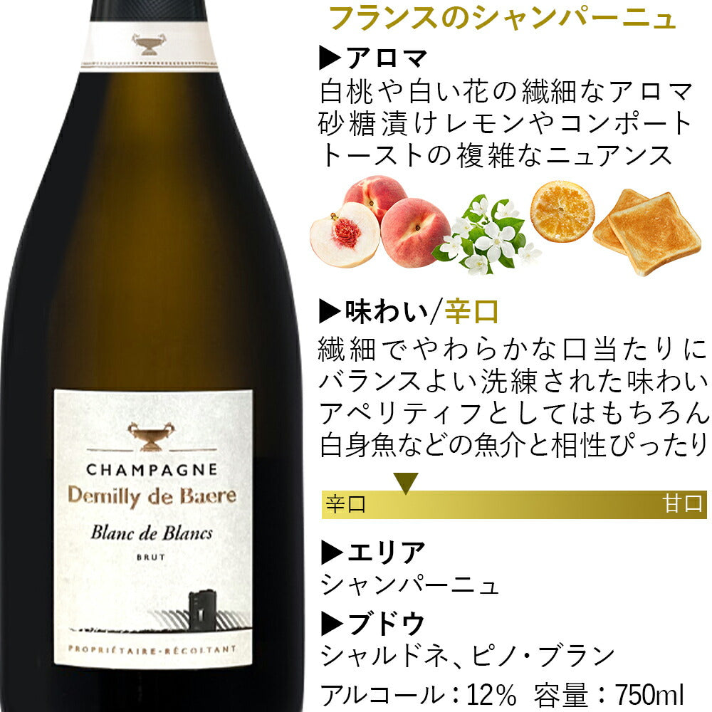 【クール便でお届け】記念日 お祝い スイーツ シャンパン ギフトセット フランス デミリー・ド・ベーレ 「ブラン・ド・ブラン」 白 泡 辛口 750ml ワイン 焼菓子 5個 詰め合わせ マドレーヌ フィナンシェ 東京 LES CACAOS 誕生日 内祝い お返し 結婚祝い 送料無料
