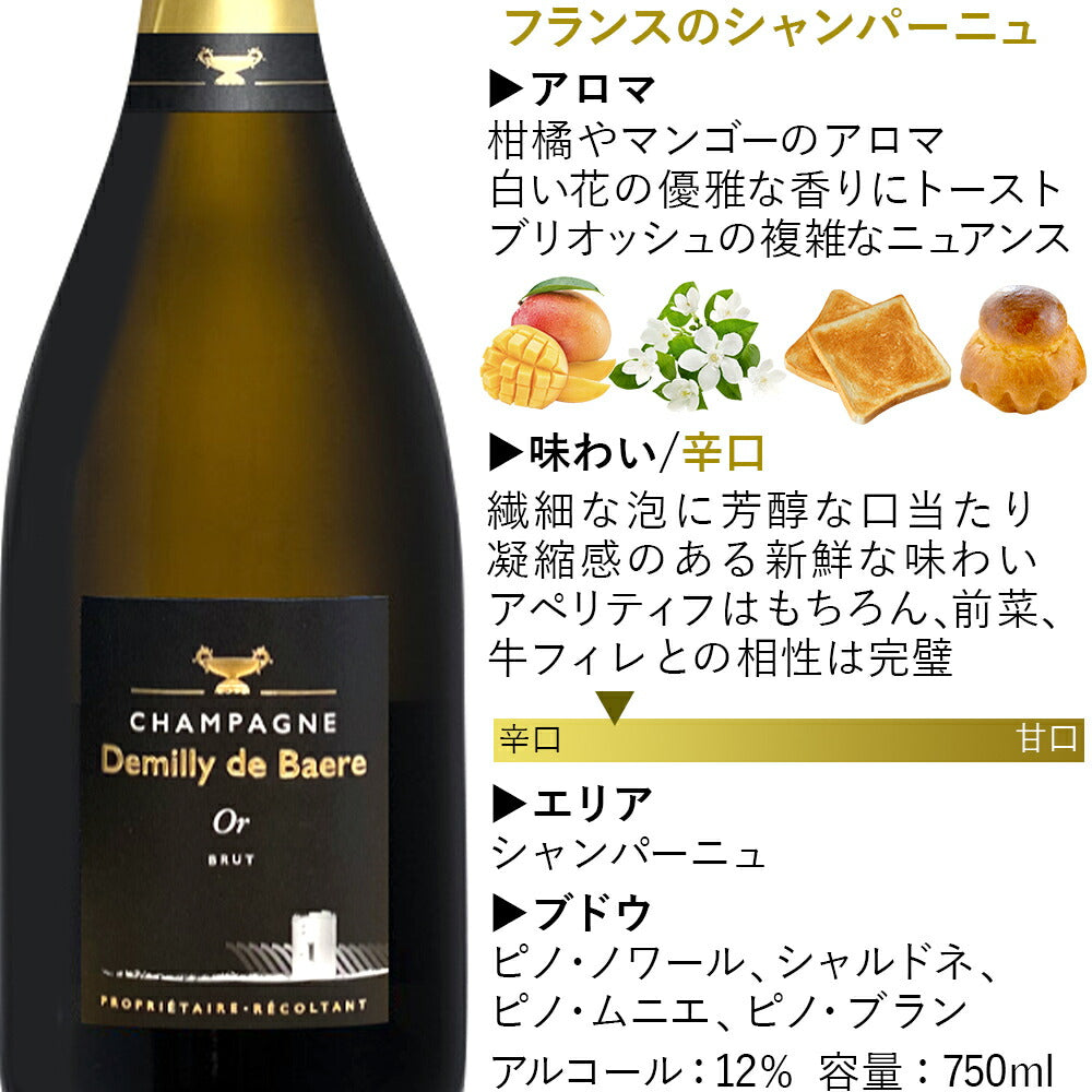 当日発送 ペアギフト 高級 シャンパン ギフト フランス デミリー・ド・ベール キュヴェ・オール・ブリュット 白 泡 辛口 750ml ピノ・ノワール シャルドネ 誕生日 結婚祝い 記念日 周年祝い 就任祝い お礼 お祝い 受賞祝い 退職祝い