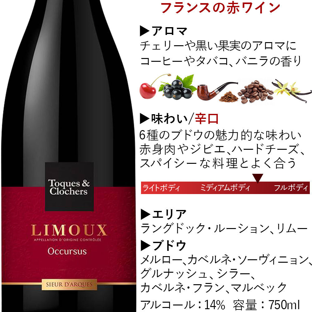 赤ワイン 白ワイン 紅白ワイン 赤白セット フランス 白ワイン 辛口 750ml シュール・ダルク・トック・エ・クロシェ ワイン ワインセット 2本