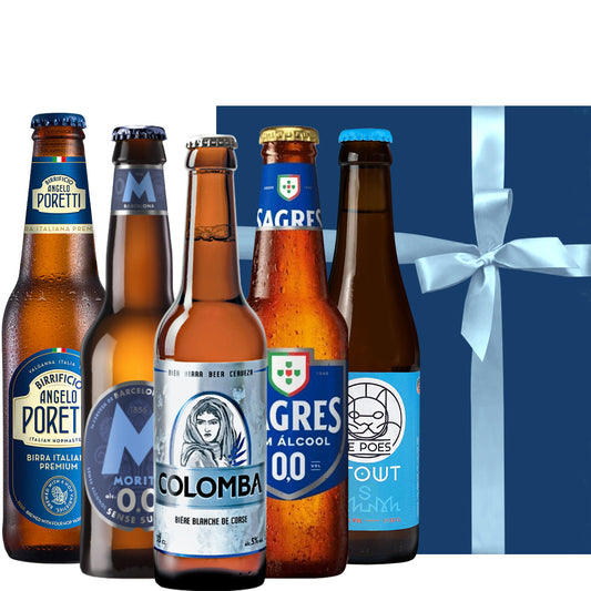 夏ギフト お中元 ヨーロッパ 5カ国のビール 詰め合わせ 5本セット【無料 ギフト箱 リボンラッピング】ベルギー フランス イタリア ポルトガル スペイン 飲み比べ 送料無料