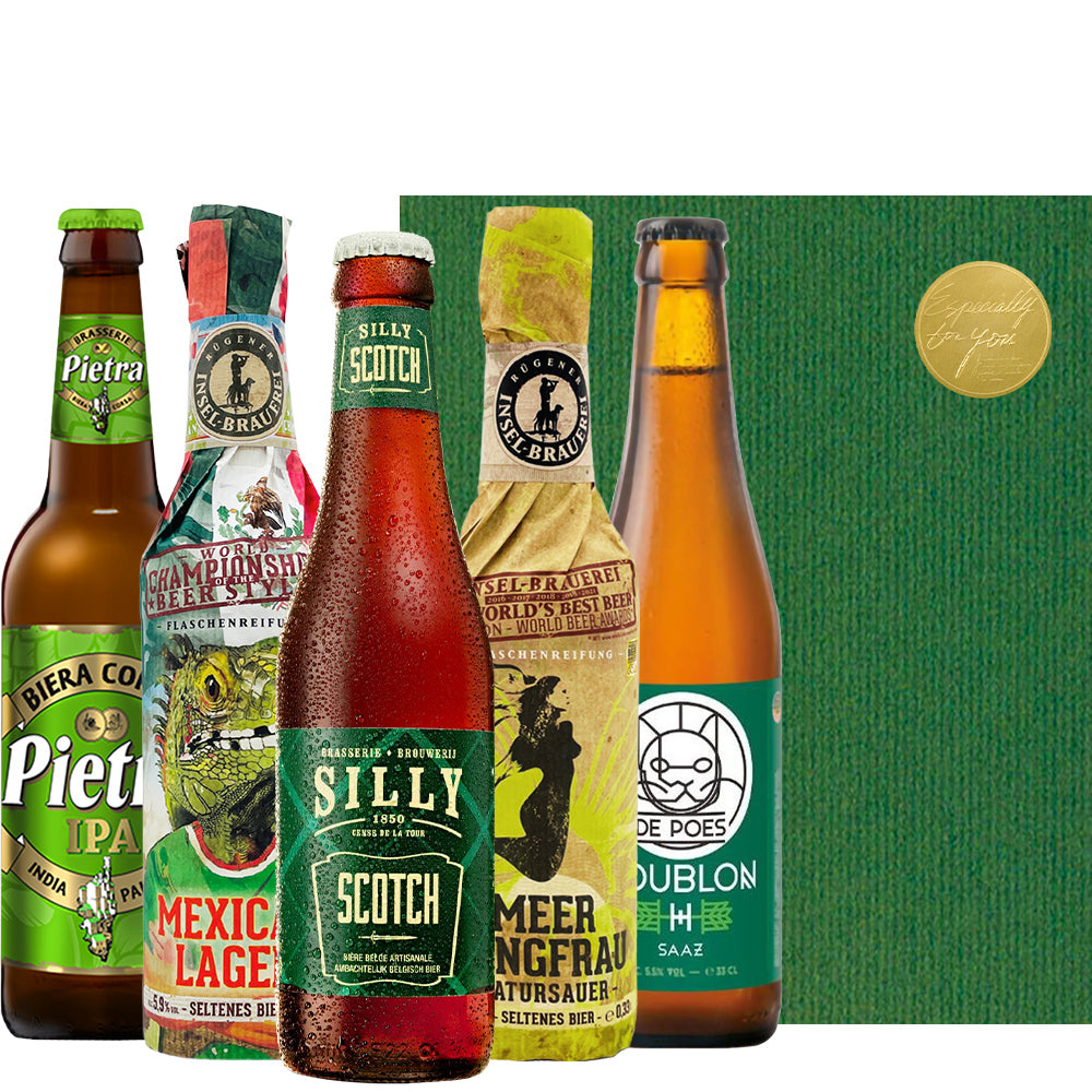 秋ギフト ビール 5本 飲み比べセット クラフトビール 5種 フランス ドイツ ベルギー 詰め合わせ ギフト箱 リボンラッピング メッセージカード付 家族 友人 男性 女性 送料無料