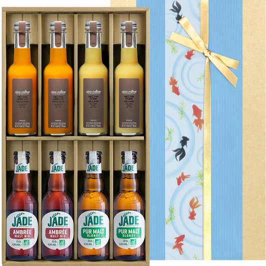 夏ギフト ビール ジュース 詰め合わせ ギフト フランス オーガニック クラフトビール アンバー ブロンド ネクター 洋梨 アプリコット アランミリア おしゃれ 誕生日 プレゼント 結婚内祝い 出産内祝い 退職祝い 熨斗