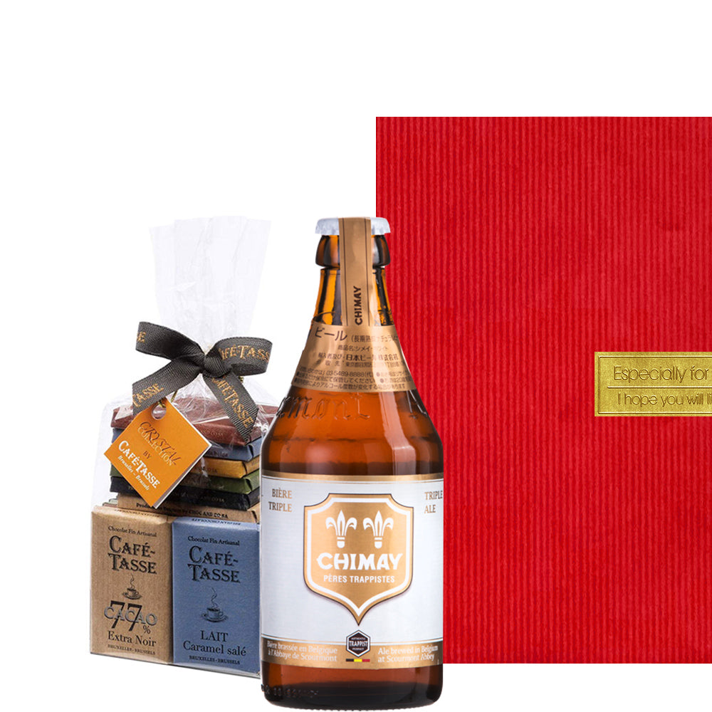 父の日 プレゼント ビール スイーツ ギフトセット ベルギービール シメイ ホワイト 330ml LES CACAOS サブレ クッキー 詰め合わせ ビールセット 海外ビール 輸入ビール CHIMAY 誕生日 内祝い 誕生日 おしゃれ 送料無料