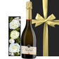 花 ワイン ギフトセット シャンパン製法 スパークリングワイン クレマン・ド・ボルドー フランス ジャイアンス 泡 辛口 750ml プリザーブドフラワー 白 バラ プレゼント おしゃれ 結婚祝い 退職祝い 誕生日