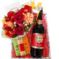 お祝い お花 ビール スイーツ ギフト 贈り物 ベルギービール 「シメイ 」レッド お花 生花 フラワーアレンジメント クラフトビール 海外ビール 750ml 赤 バラ カーネーション ベルギー カフェタッセ チョコレート バー 3種 誕生日 送料無料