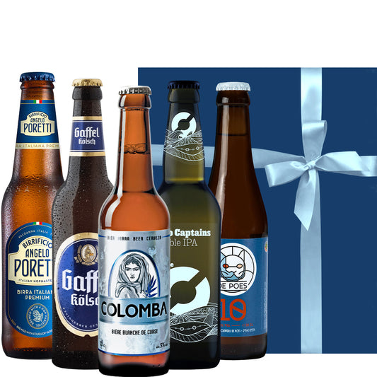 記念日 御祝い ギフト ヨーロッパ 5カ国のビール 詰め合わせ 5本セット【無料 ギフト箱 リボンラッピング】ドイツ ベルギー フランス イタリア ノルウェー 飲み比べ 送料無料
