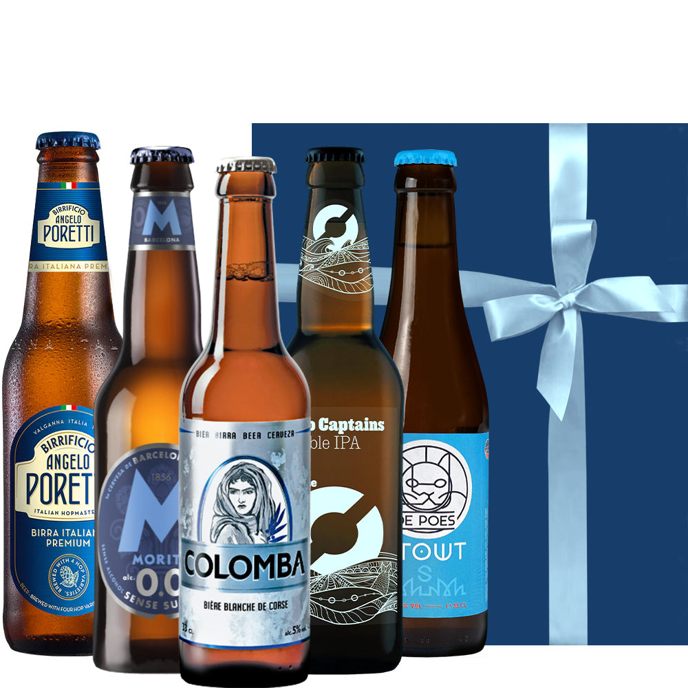 父の日 ギフト ヨーロッパ 5カ国のビール 詰め合わせ 5本セット【無料 ギフト箱 リボンラッピング】ベルギー フランス イタリア ノルウェー スペイン 飲み比べ 送料無料