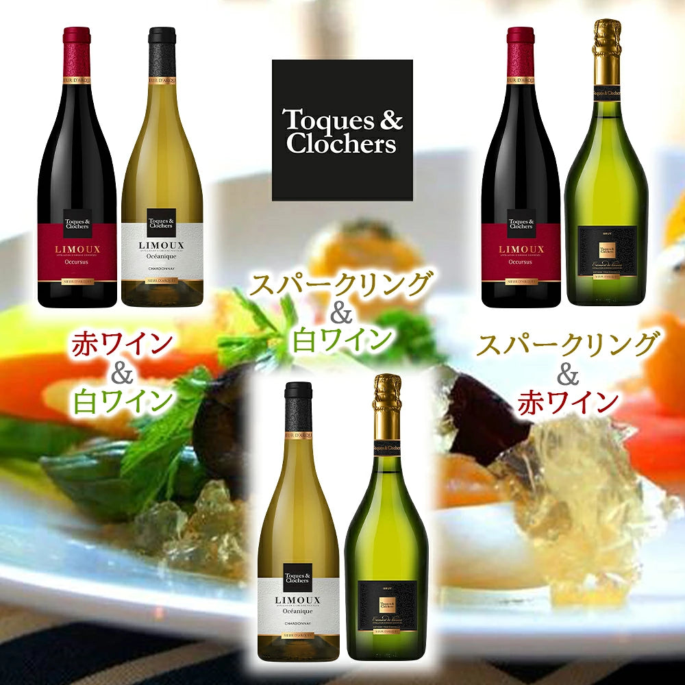 赤ワイン 白ワイン 紅白ワイン 赤白セット フランス 白ワイン 辛口 750ml シュール・ダルク・トック・エ・クロシェ ワイン ワインセット 2本