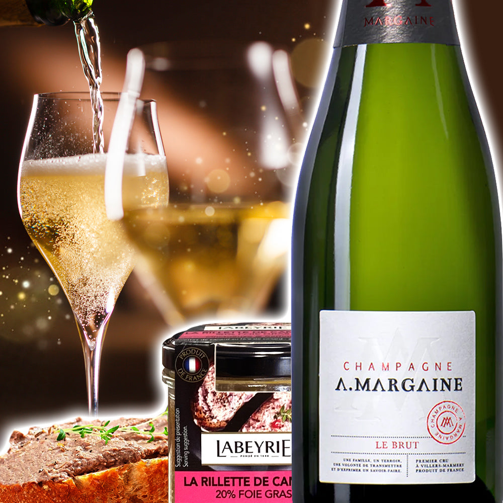 お歳暮 肉 おつまみ ワイン グルメギフト シャンパン フランス シャンパーニュ プルミエクリュ 辛口 375ml ハーフボトル フォアグラ入り 鴨肉 リエット 高級 食品 食べ物 スイーツ以外 プレゼント 誕生日 クリスマス 内祝い 友人