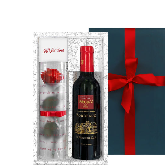 ワイン 花 おつまみ プリザーブドフラワー 赤ワイン マキシム・ド・パリ ボルドー ハーフボトル 375ml 赤ワイン バラ 生ハム テリーヌ ビオ オーガニック グルメセット ワインセット