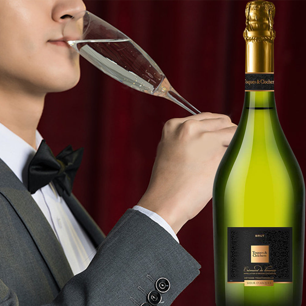 スパークリングワイン ギフト シャンパン製法 フランス 白 辛口 750ml 2017年 シュール・ダルク 「クレマン・トック・エ・クロシェ・ リミテッド・エディション」